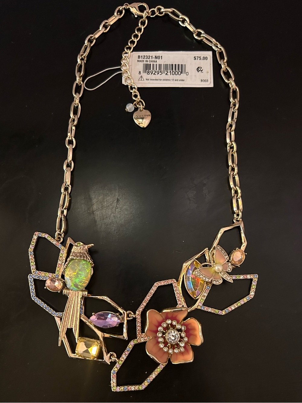 Betsey Johnson Hummingbird Necklace (NWT) - Picture 4 of 6